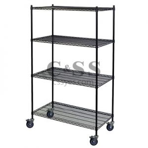 Mobile Black Wire Shelving 6