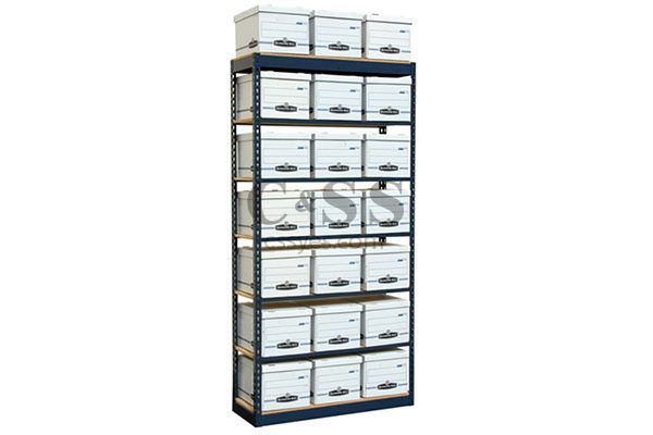 Records Storage Shelving Single High 6L