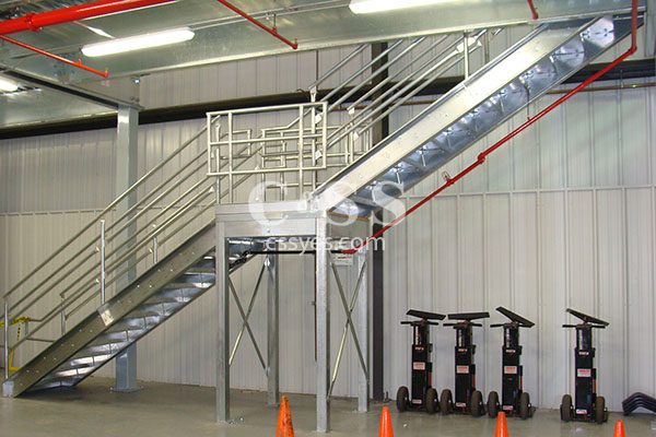 Mezzanine Stairs with Intermediate Landing 6