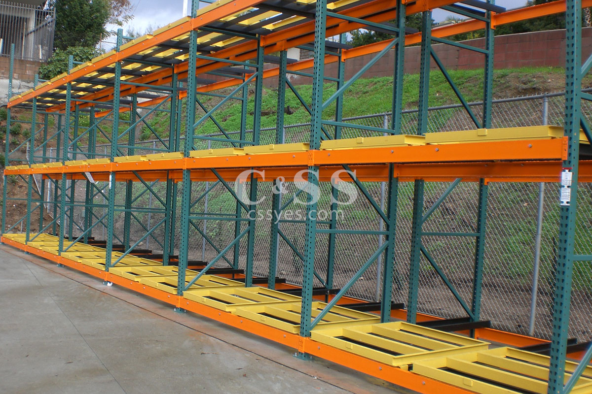 Outside Push Back Rack 12 Outside Push Back Rack 12