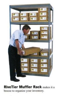 RiveTier Muffler Rack - Industrial Shelving Units | C&SS