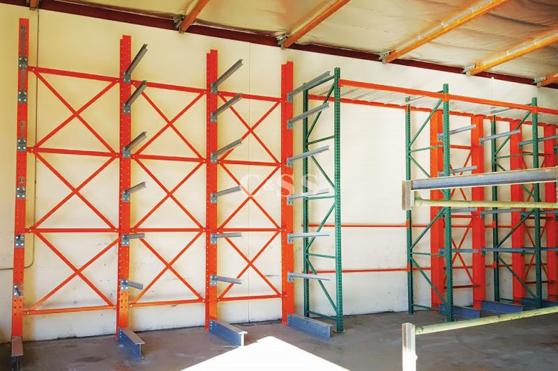 Cantilever Pallet Racking Secures Elevator Products