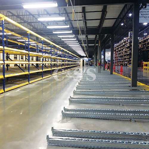 Floor Mounted Solid Steel Skate Wheel Pallet Flow Rack Floor Mounted Solid Steel Skate Wheel Pallet Flow Rack
