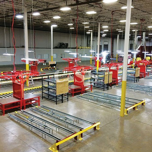 Heavy Duty Roller Pallet Flow Rack SplitRoller Wheels MFG