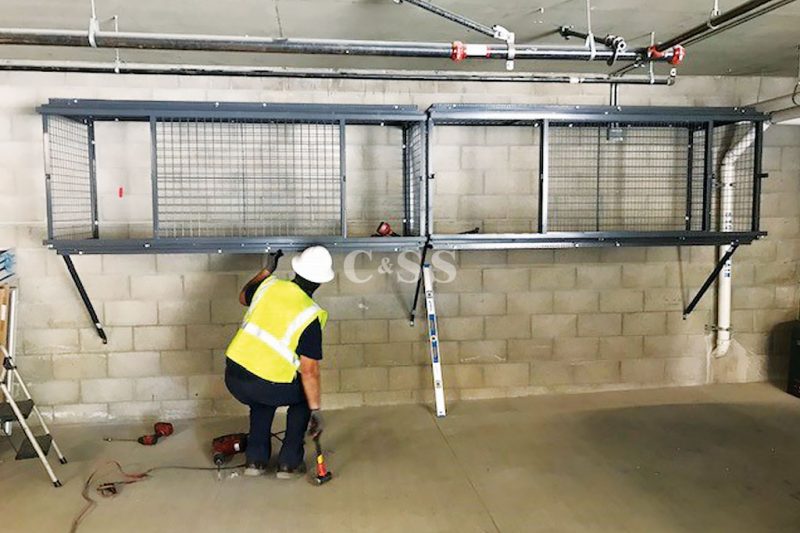 Tenant Storage Lockers Made from Ten Gauge Wire