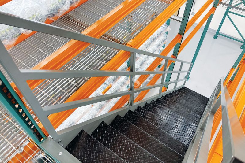 Plant Business Has Staircase Added to Pallet Racking System