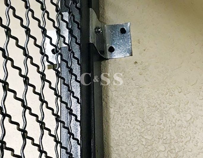 Sliding Door and Lock On Wire Partition Panel