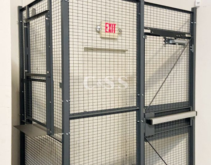 Wire Partition Cage Used in Otay Mesa Facility Location