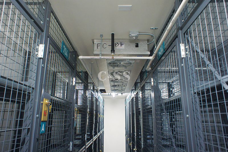 Liquor Lockers Custom Built for Wine Storage Inside Warehouse Facility