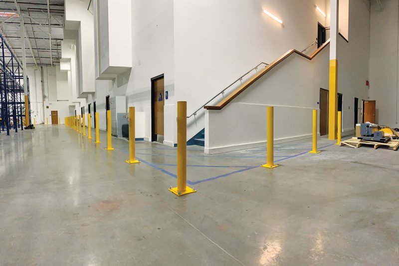 Large Scale Guarding Railing System Was Installed Around Potentially Hazardous Areas