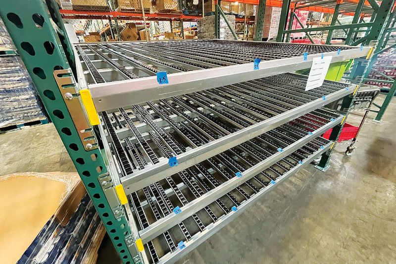 Organized In Individual Cartons or Totes on Inclined Rollers