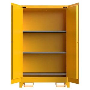 Robust 45 Gal Flammable Safety Cabinet Self Closing Doors 3 Shelves