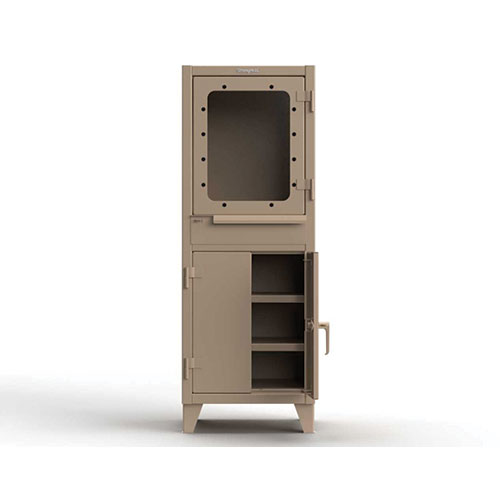 Beige-Ultra-Durable-12-Gauge-Computer-Cabinet-with-2-Shelves