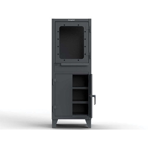 Black-Blue-Ultra-Durable-12-Gauge-Computer-Cabinet-with-2-Shelves