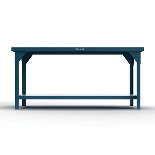 Blue-Gray-Heavy-Duty-7-Gauge-Shop-Table-with-1-Shelf