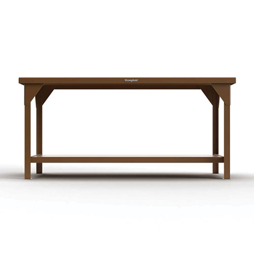 Brown-Gray-Heavy-Duty-7-Gauge-Shop-Table-with-1-Shelf