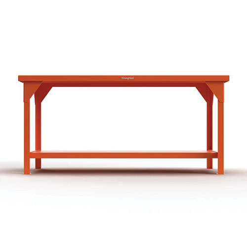 Orange-Heavy-Duty-7-Gauge-Shop-Table-with-1-Shelf