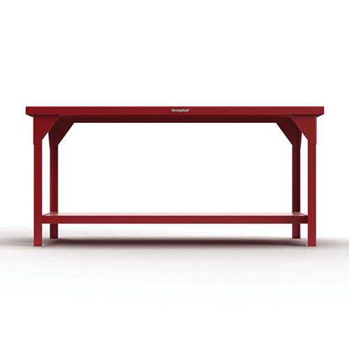 Red-Heavy-Duty-7-Gauge-Shop-Table-with-1-Shelf