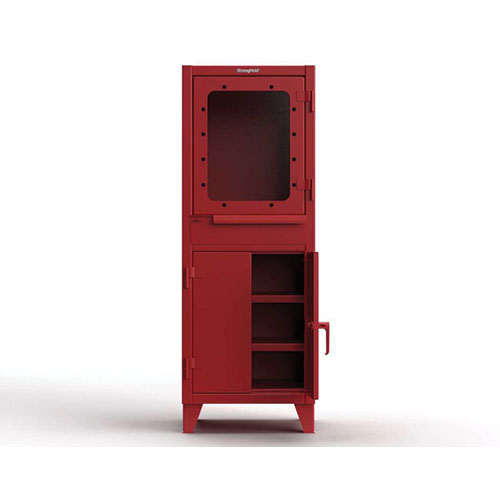 Red-Ultra-Durable-12-Gauge-Computer-Cabinet-with-2-Shelves