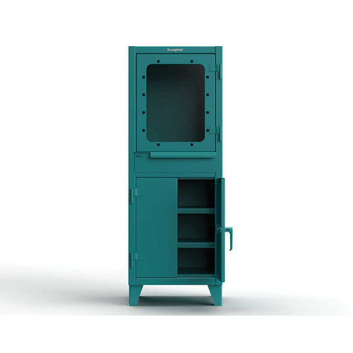 Teal-Ultra-Durable-12-Gauge-Computer-Cabinet-with-2-Shelves